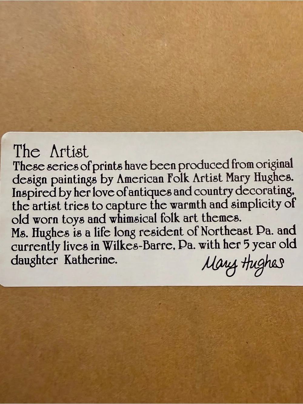 Mary Hughes good used